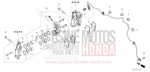 ETRIER DE FREIN AVANT (CB500FAN/P) CB500FAN de 2022